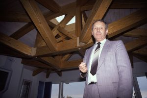 L'architecte du bois vaudois Pierre-André Birbaum. 14.03.1990. Photo 24heures/Patrick Martin
