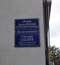 Le chemin Galiffe devient le chemin Annie-Jiagge